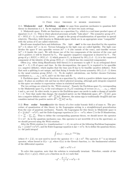 11. Free Field Theories in Higher Dimensions 11.1. Minkowski And