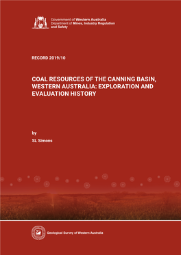 Coal Resources of the Canning Basin, Western Australia: Exploration and Evaluation History
