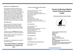 Hoveton & Wroxham Medical Centre Patient Information Leaflet
