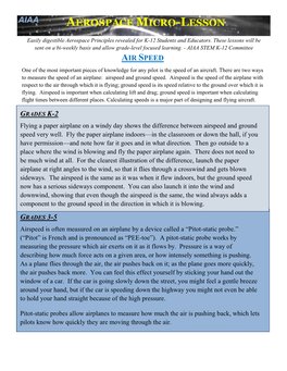 Aerospace Micro-Lesson Aiaa