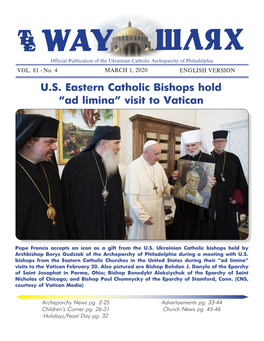 US Eastern Catholic Bishops Hold “Ad Limina”