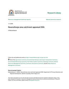 Ravensthorpe Area Catchment Appraisal 2006