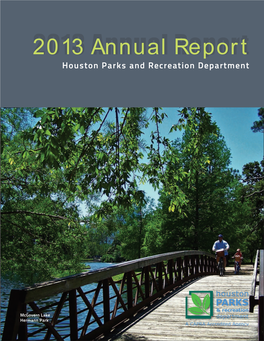 2013 Annual Report Houston Parks and Recreation Department