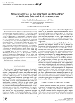 Observational Test for the Solar Wind Sputtering Origin of the Moon's