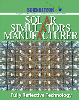 SCIENCETECH SOLAR SIMULATORS Fully Reflective Design