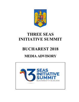 Three Seas Initiative Summit Bucharest 2018