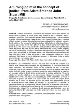 A Turning Point in the Concept of Justice: from Adam Smith to John Stuart Mill Un Punto De Inflexión En El Concepto De Justicia: De Adam Smith a John Stuart Mill