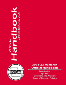 2021-22 MSHSAA Official Handbook Officialofficial 93Rd