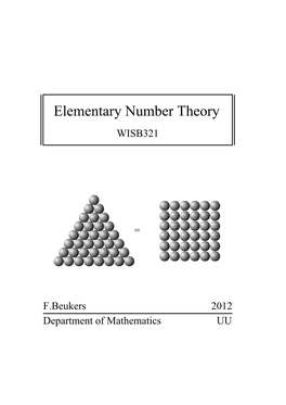 Elementary Number Theory WISB321