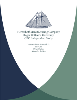 Herreshoff Manufacturing Company Roger Williams University CPC Independent Study