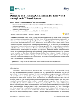 Detecting and Tracking Criminals in the Real World Through an Iot-Based System