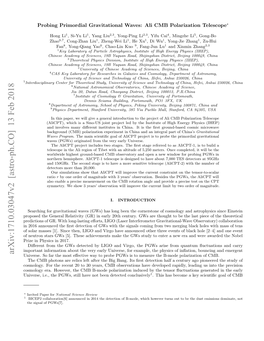 Probing Primordial Gravitational Waves: Ali CMB Polarization Telescope∗