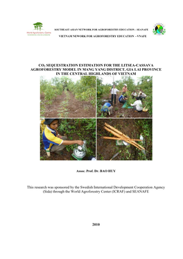 CO2 Sequestration in Agroforesrty Litsea and Cassava