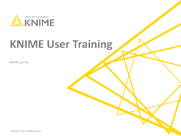 KNIME User Training