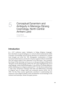 Conceptual Dynamism and Ambiguity in Marrangu Djinang Cosmology, North-Central Arnhem Land