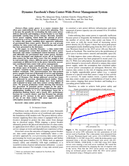 Facebook's Data Center-Wide Power Management System