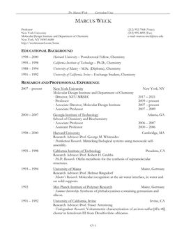 Weck CV Feb 2021