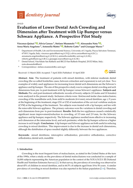 Evaluation of Lower Dental Arch Crowding and Dimension After Treatment with Lip Bumper Versus Schwarz Appliance