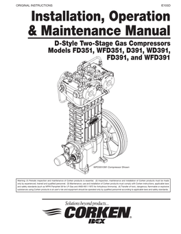 Models FD351, WFD351, D391, WD391, FD391 & WFD391