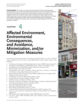 Van Ness Avenue Bus Rapid Transit Project Final Environmental Impact