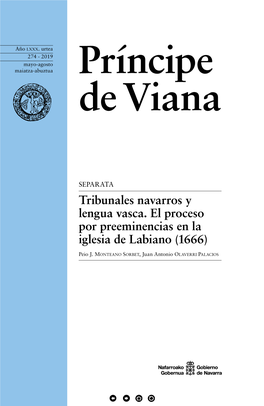 Tribunales Navarros Y Lengua Vasca. El Proceso Por Preeminencias En La Iglesia De Labiano (1666)