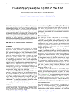 Visualizing Physiological Signals in Real-Time