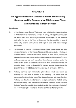 CHAPTER 3 the Type and Nature of Children's Homes and Fostering