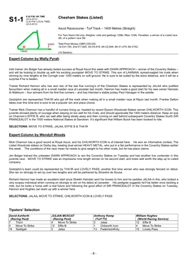 Chesham Stakes (Listed) S1-1 (2:30 P.M