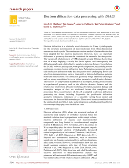 Electron Diffraction Data Processing with DIALS