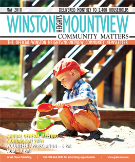 Community Matters the Official Winston Heights/Mountview Community Newsletter