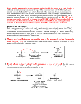 Make a New Bond Between a Nucleophile and Electrophile