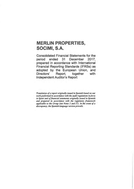 Merlin Properties, Socimi, S.A