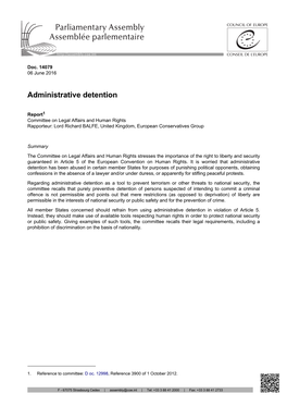 Administrative Detention