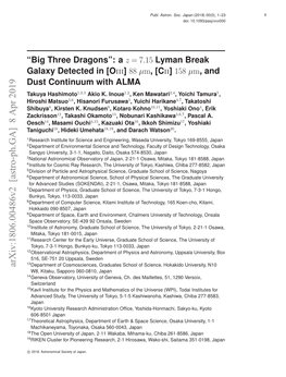 " Big Three Dragons": Az= 7.15 Lyman Breakgalaxy Detected in [OIII] 88$\Mu $ M,[CII] 158$\Mu $ M, and Dust Continuum with ALMA