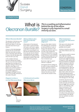 What Is Olecranon Bursitis?