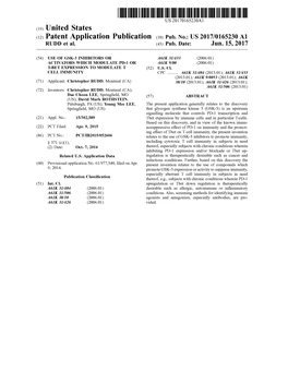 (12) Patent Application Publication (10) Pub. No.: US 2017/0165230 A1 RUDD Et Al