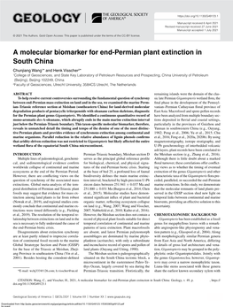 A Molecular Biomarker for End-Permian Plant Extinction In