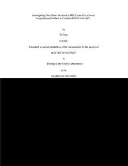 Investigating Host Genes Involved In. HIY Control by a Novel Computational Method to Combine GWAS with Eqtl