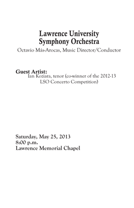 Lawrence University Symphony Orchestra