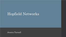 Hopfield Networks