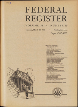 Federal Register Volume 31 • Number 55