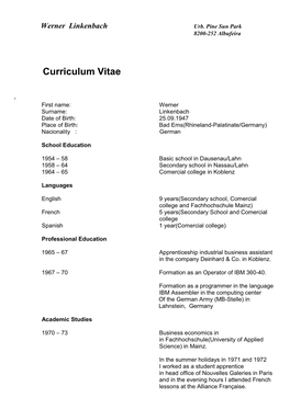 Curriculum Vitae