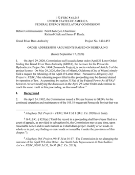 172 Ferc ¶ 61,255 United States of America Federal Energy Regulatory Commission