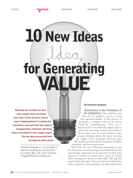 10New Ideas for Generating