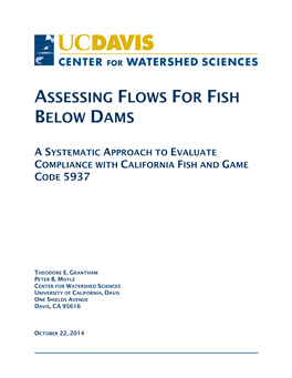 Assessing Flows for Fish Below Dams
