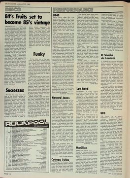 MUSIC WEEK JANUARY 5 1985 84'S Fnihs Set to Become 85'S Vintage