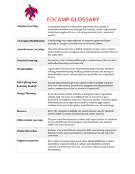 Edcamp Glossary