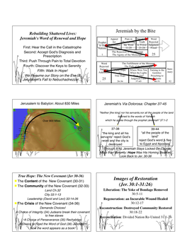 Jeremiah by the Bite Images of Restoration (Jer. 30:1-31:26)