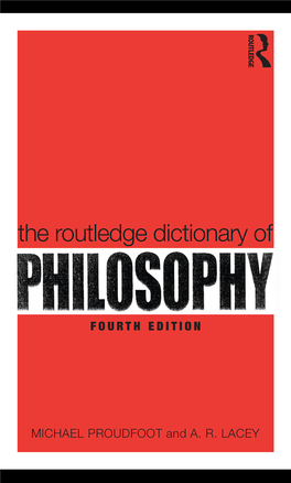 Routledge Dictionary of Philosophy