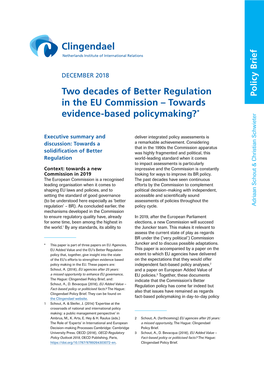 Two Decades of Better Regulation in the EU